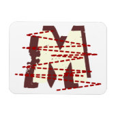 Vintager Großbuchstabe Magnet (Horizontal)