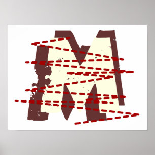 Vintager Großbuchstabe Poster