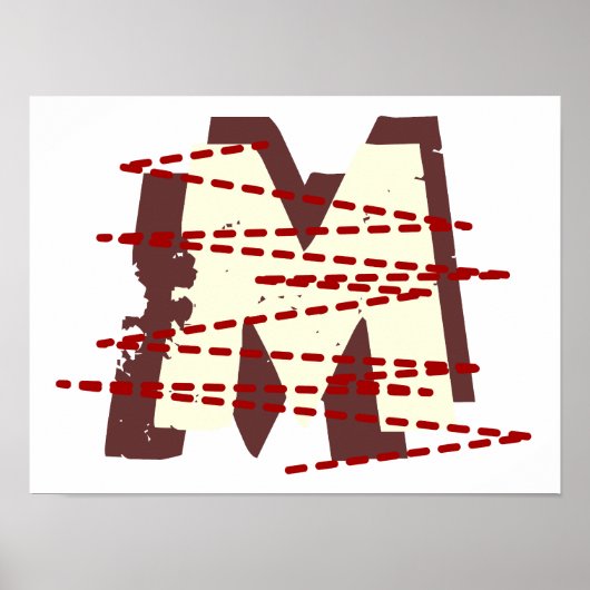 Vintager Großbuchstabe Poster (Vorne)