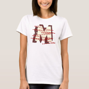Vintager Großbuchstabe T-Shirt