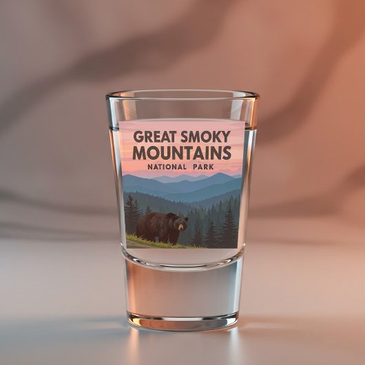 Vintager Großer Rauchgebirgspark Schnapsglas