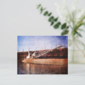 Vintager Großseefrachter Postkarte (Stehend Vorderseite)