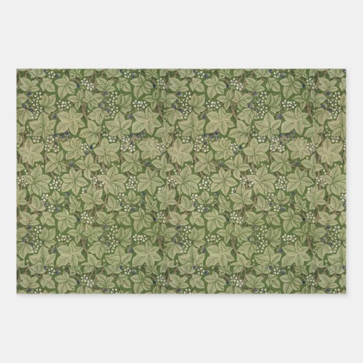 Vintager Grünblätterpilz Geschenkpapier Set (Vorderseite 2)