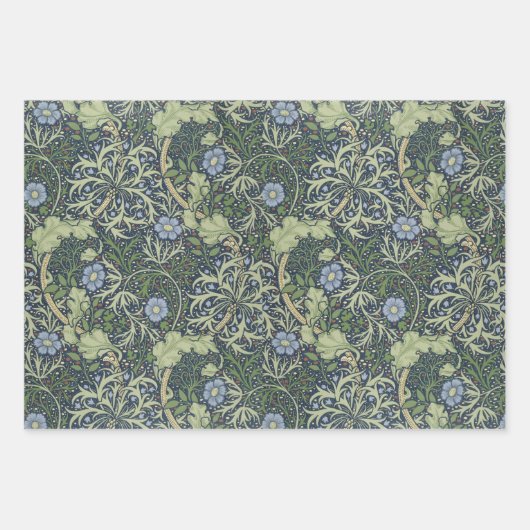 Vintager Grünblätterpilz Geschenkpapier Set (Vorderseite)