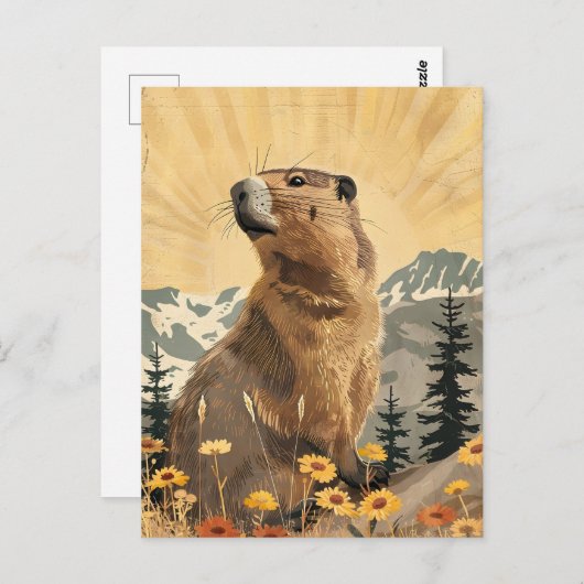 Vintager Grundbesitz Postkarte (Vorne/Hinten)