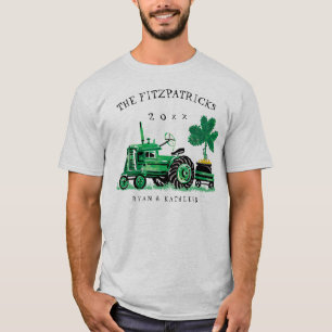 Vintager Grüner Bauernhof Traktor St. Patrick's D T-Shirt