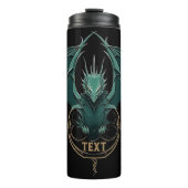 Vintager Grüner Drache Elegance Thermosbecher (Vorderseite)