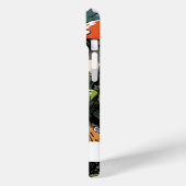 Vintager grüner Frosch auf Mushroom-Individuelle N Case-Mate iPhone Hülle (Rückseite / Links)