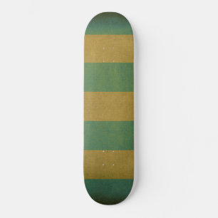Vintager, grüner gestreifter Liegestuhl Skateboard