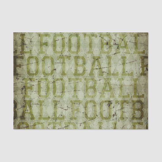 Vintager grüner Grunge-Fußball Seidenpapier (Vorderseite)