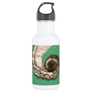 Vintager grüner Oktopus Tentacle Edelstahlflasche