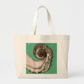 Vintager grüner Oktopus Tentacle Jumbo Stoffbeutel (Vorne)