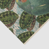 Vintager Grüner Papagei tropisch Seidenpapier (Ausschnitt)