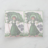 Vintager Grüner St. Patrick's Day Karte (Innenseite)