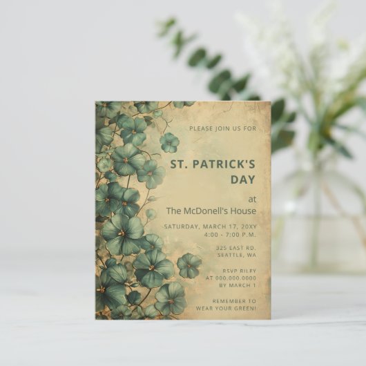 Vintager Grüner St. Patricks-Tag (Stehend Vorderseite)