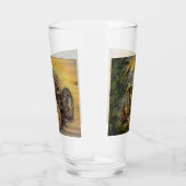 Vintager grüner Traktor Rustikaler alter Stall Glas (Rechts)