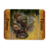 Vintager grüner Traktor Rustikaler alter Stall Magnet (Horizontal)