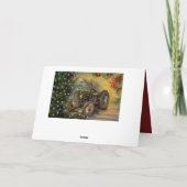 Vintager Grüner Traktor Weihnachten (Rückseite)