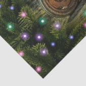 Vintager Grüner Traktor Weihnachten Seidenpapier (Detail)