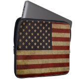 Vintager Grunge American Flag Laptop Sleeve (Vorne Rechts)