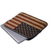 Vintager Grunge American Flag Laptop Sleeve (Vorne Knopf)