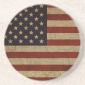 Vintager Grunge American Flag Untersetzer (Vorne)