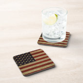 Vintager Grunge American Flag Untersetzer (Rechte Seite)