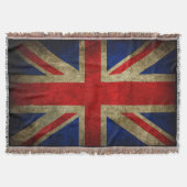 Vintager Grunge-BRITISCHE Flaggethrow-Decken Decke (Vorderseite)