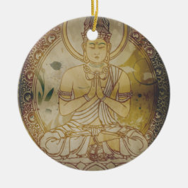 Vintager Grunge Buddha Keramikornament