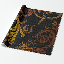 Vintager Grunge Damask Geschenkpapier