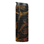 Vintager Grunge Damask Thermosbecher (Nach rechts gedreht)