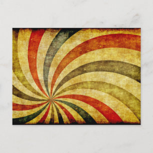 Vintager Grunge Hintergrund als Karnevalskreis Postkarte