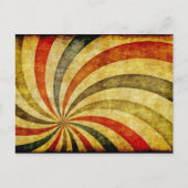 Vintager Grunge Hintergrund als Karnevalskreis Postkarte (Vorderseite)