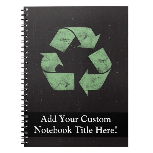 Vintager Grunge recyceln Symbol Notizblock (Vorderseite)