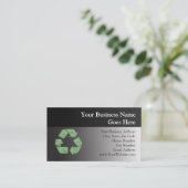 Vintager Grunge recyceln Symbol Visitenkarte (Stehend Vorderseite)