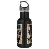 Vintager Grunge-Retro Kamera-Muster Trinkflasche (Rückseite)