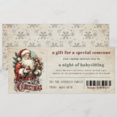 Vintager Grunge Weihnachtsgeschenkgutschein Feiertagskarte (Vorne/Hinten)