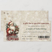 Vintager Grunge Weihnachtsgeschenkgutschein Feiertagskarte (Vorne/Hinten)