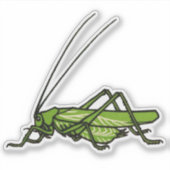 Vintager Grüngrasshopper Aufkleber (Vorderseite)