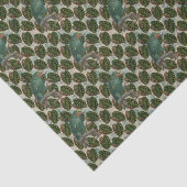 Vintager Grünsittich Seidenpapier (Ausschnitt)