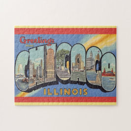 Vintager Gruß aus Chicago Puzzle