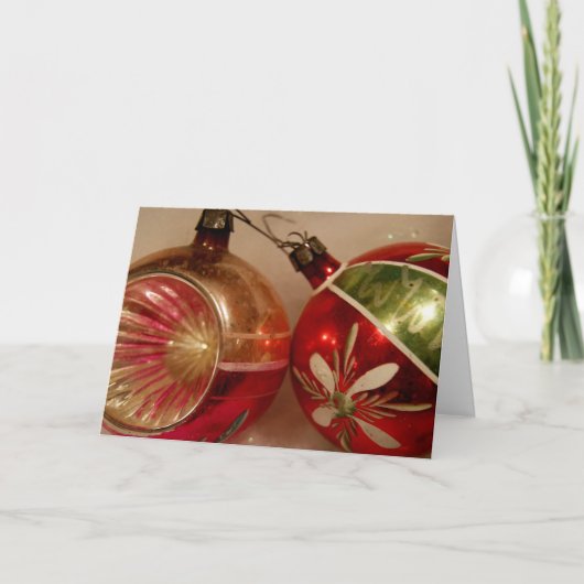 Vintager Gruß Feiertagskarte (Vorderseite)