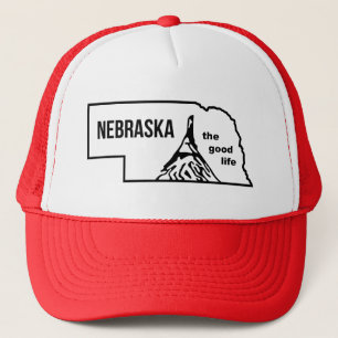 Vintager gutes Lebens-Schmutzfänger-Hut Nebraska Truckerkappe