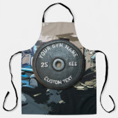 Vintager Gymnastikbesitzer oder -nutzer mit Fitnes Schürze (Vorderseite)