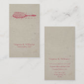 Vintager Haar-Bürsten-Stylist Visitenkarte (Vorne/Hinten)