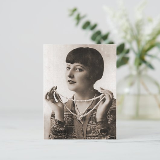 Vintager Haarstil (6) Postkarte (Stehend Vorderseite)