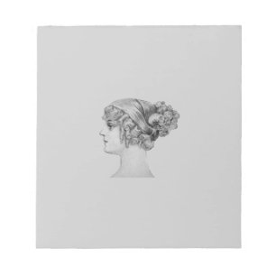 Vintager Haarstil Notizblock