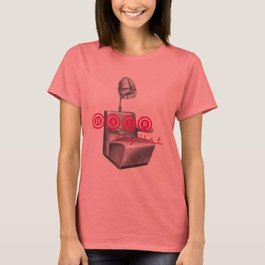 Vintager Haartrockner Ringer T-Shirt (Vorderseite)