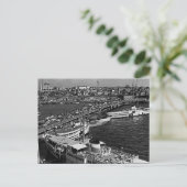 Vintager Hafen Istanbul Galata Postkarte (Stehend Vorderseite)
