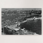 Vintager Hafen Istanbul Galata Puzzle (Horizontal)